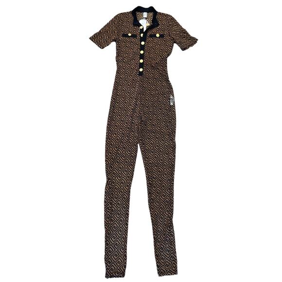 Sheer Jumpsuit Spiral Short Sleeve Curve - Picture 2 of 8